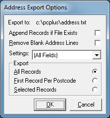 Exporting Addresses